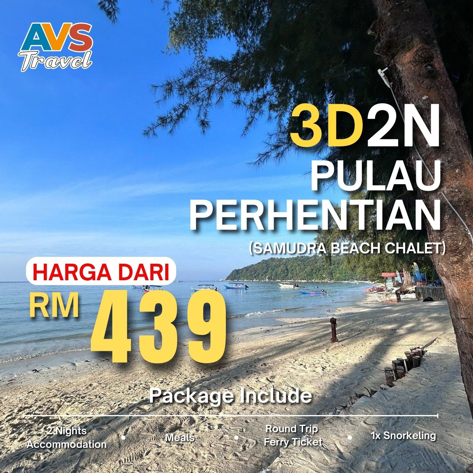 3D2N Pulau Perhentian (Samudra Beach Chalet)