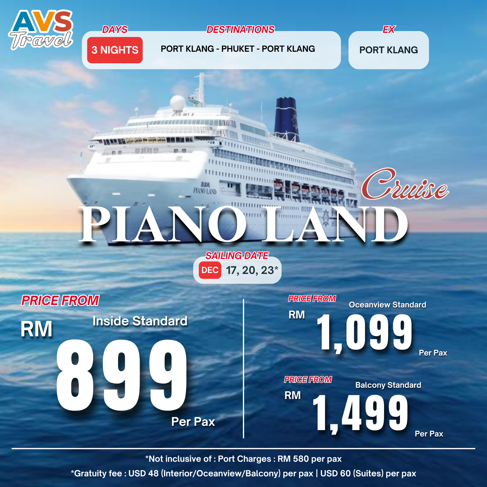 4D3N Port Klang - Phuket - Port Klang