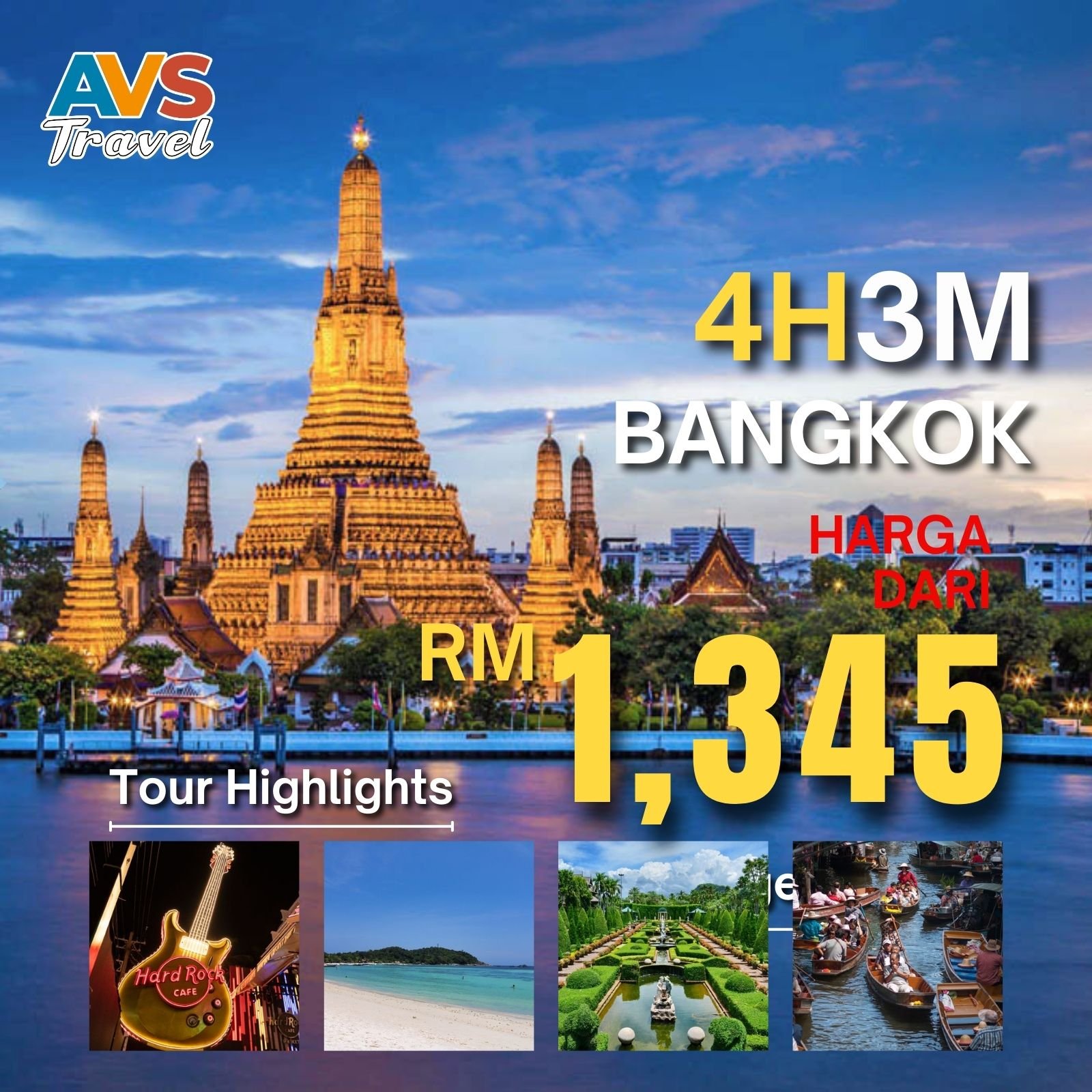 4D3N Bangkok (Overnight Pattaya)
