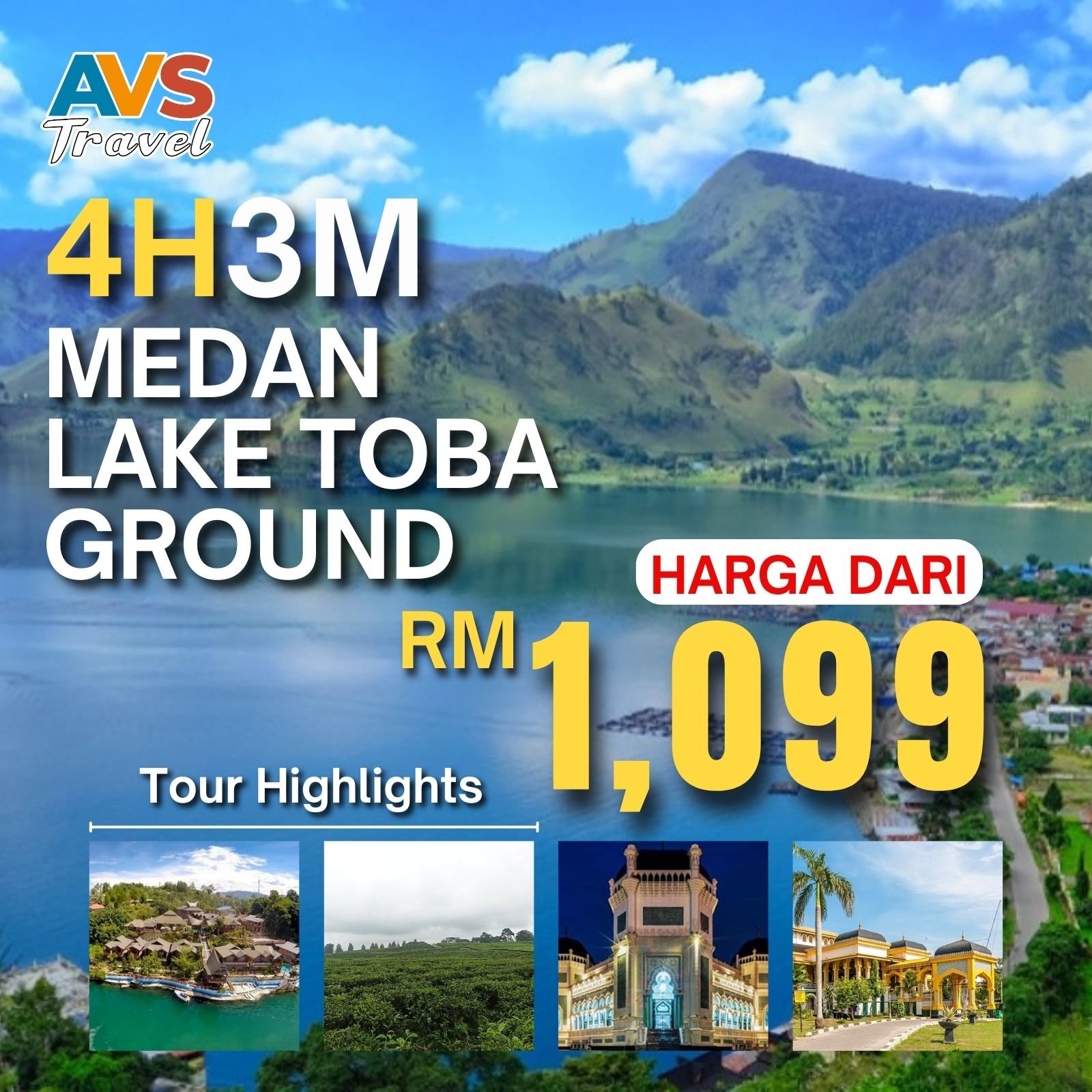 4D3N Medan - Lake Toba Ground