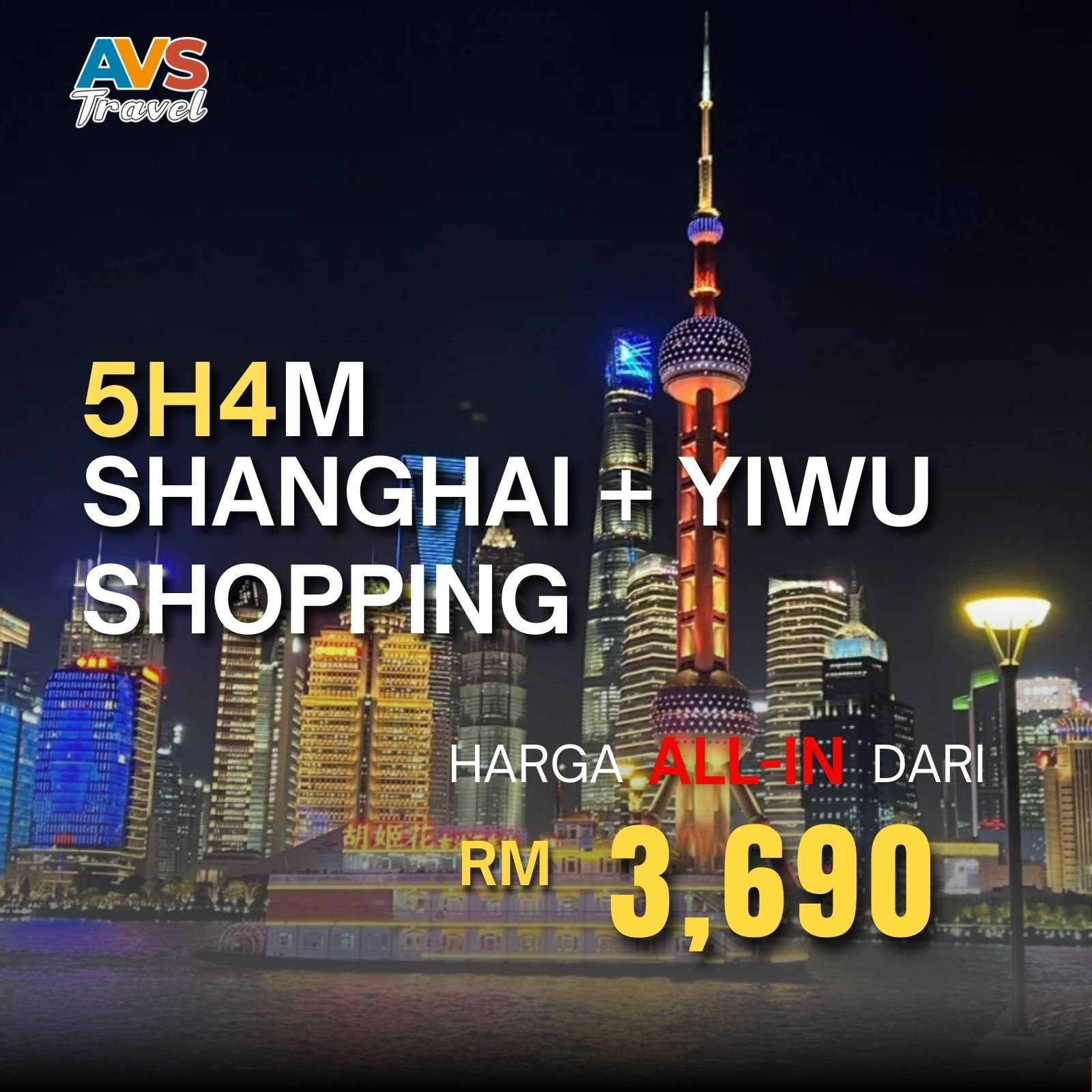 5D4N Shanghai + Yiwu Shopping