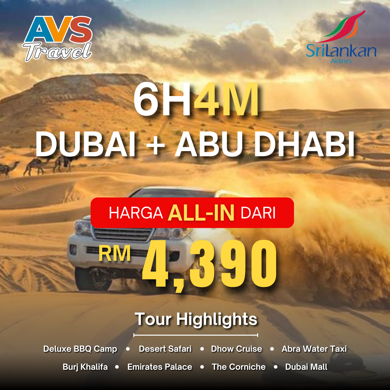 6D4N Dubai + Abu Dhabi