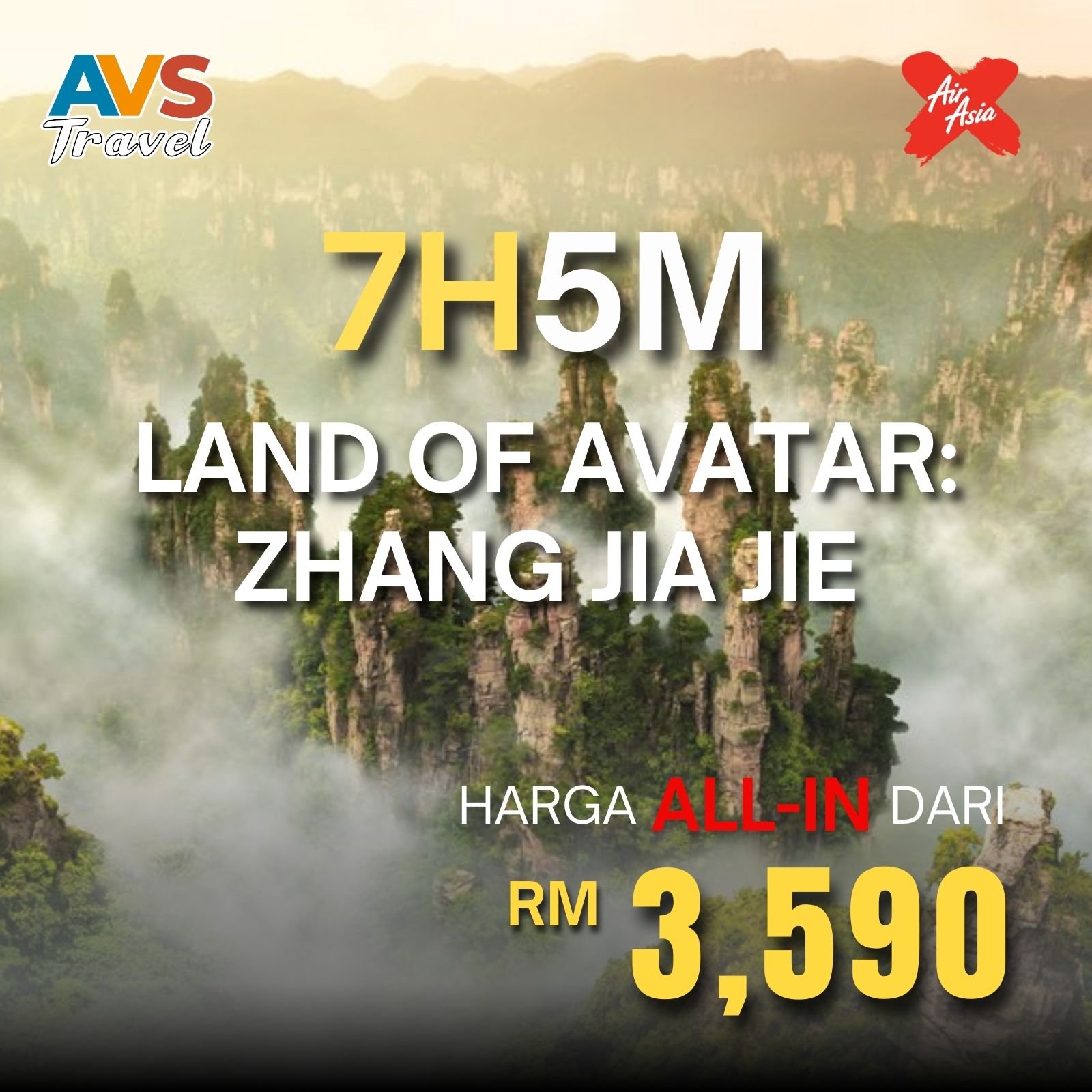 7D5N Land of Avatar : ZhangJiaJie