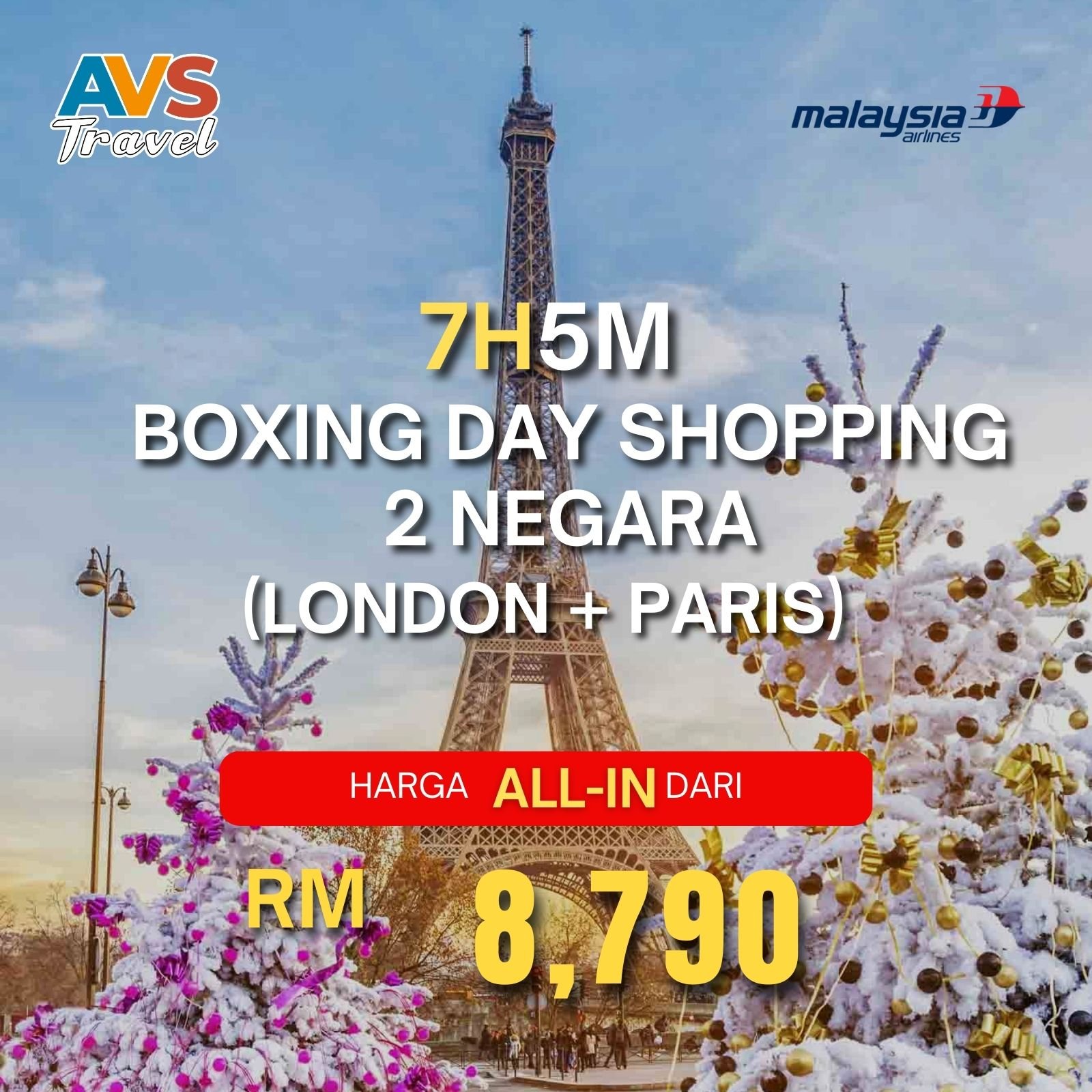 7D5N Boxing Day Shopping 2 Countries