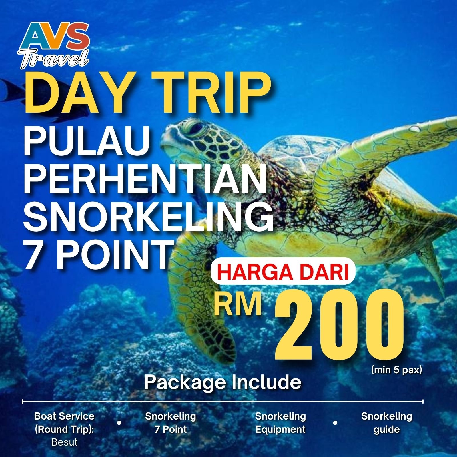Day Trip Pulau Perhentian Snorkeling 7 Point