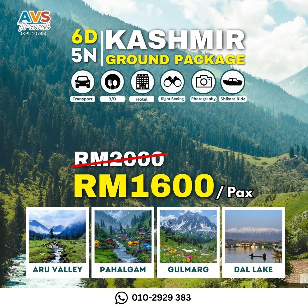 6D5N Kashmir Ground Package