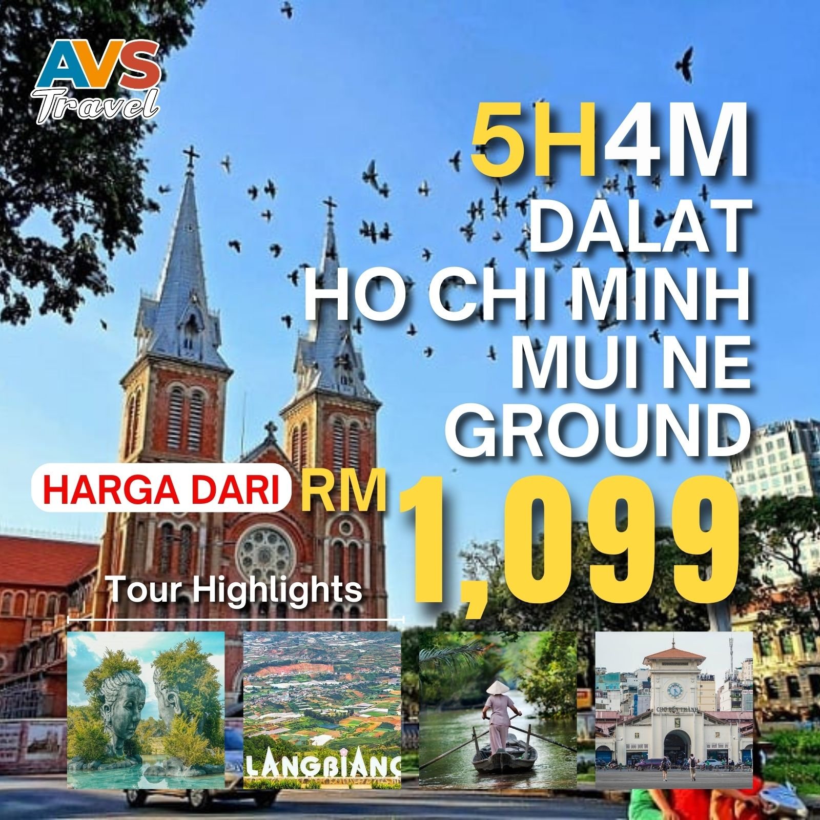 5D4N Dalat - Ho Chi Minh - Mui Ne Ground