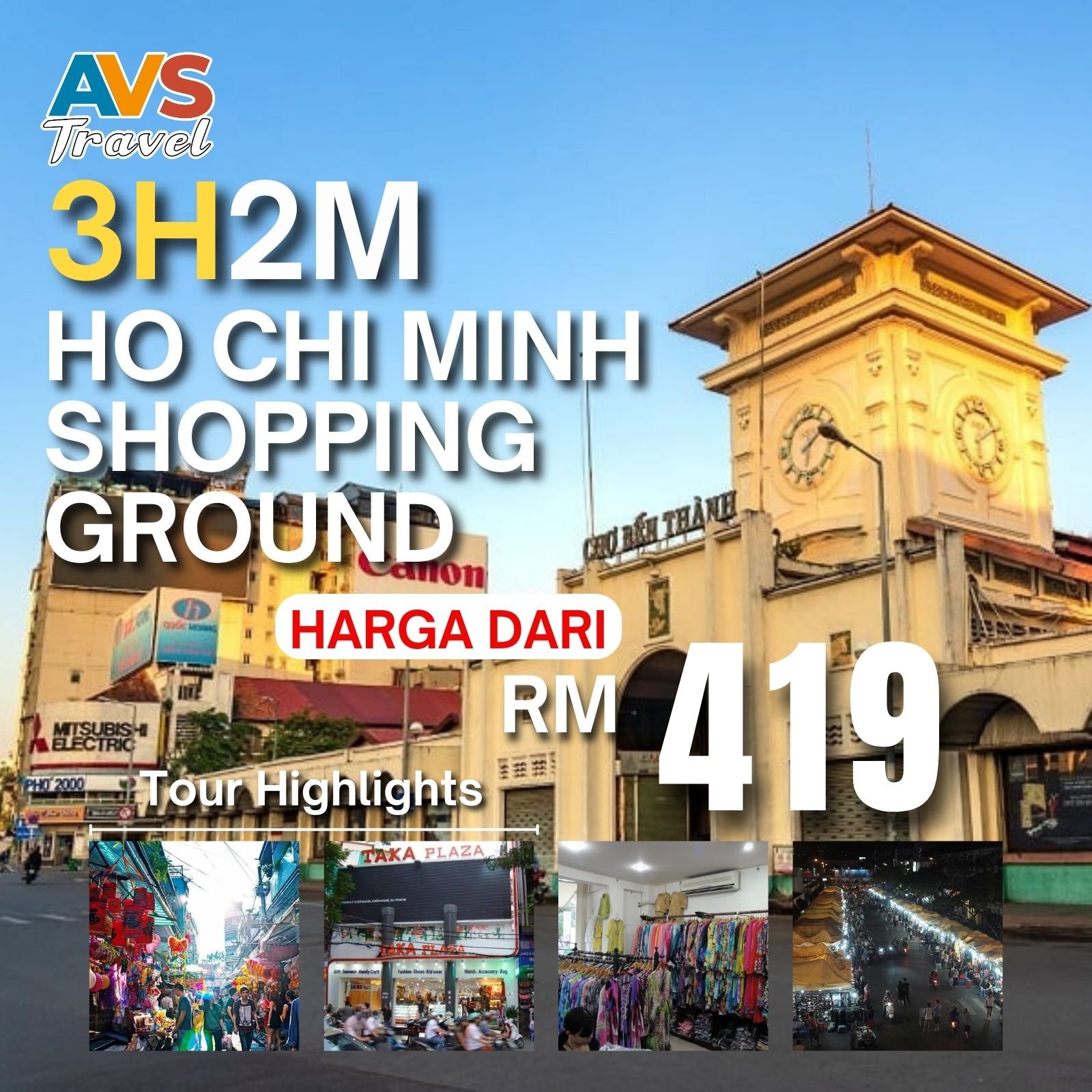3D2N Ho Chi Minh Shopping Ground