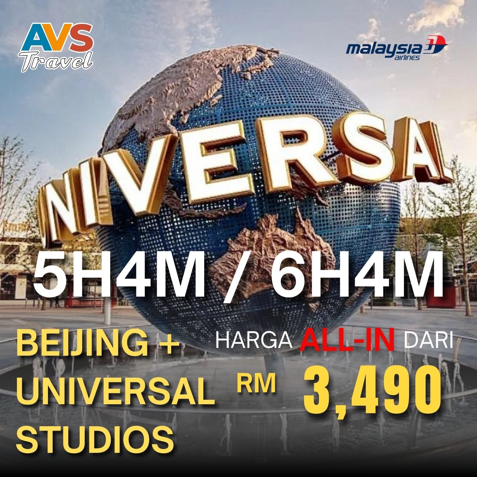5D4N / 6D4N Beijing + Universal Studios