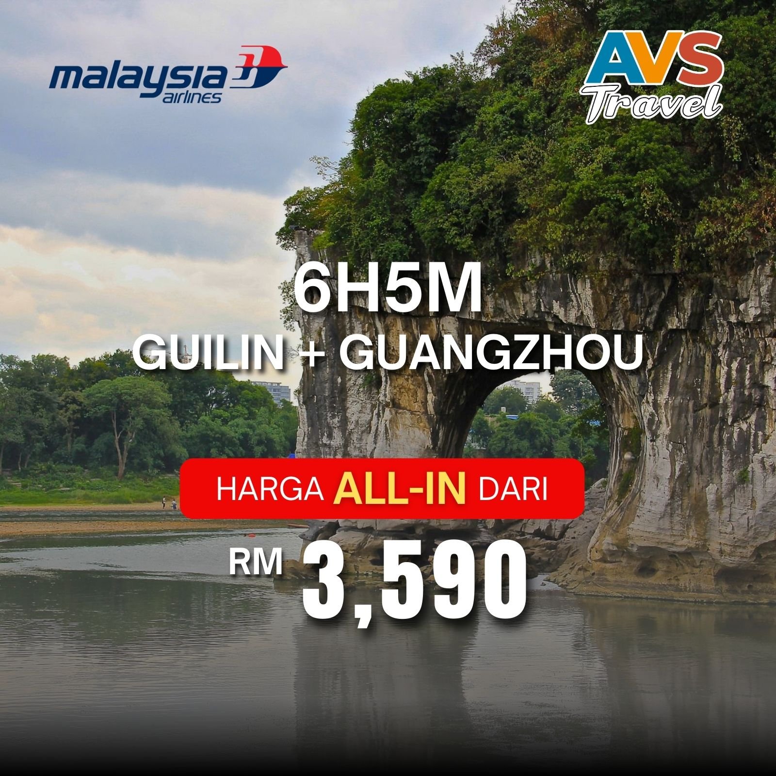 6D5N Guilin + Guangzhou
