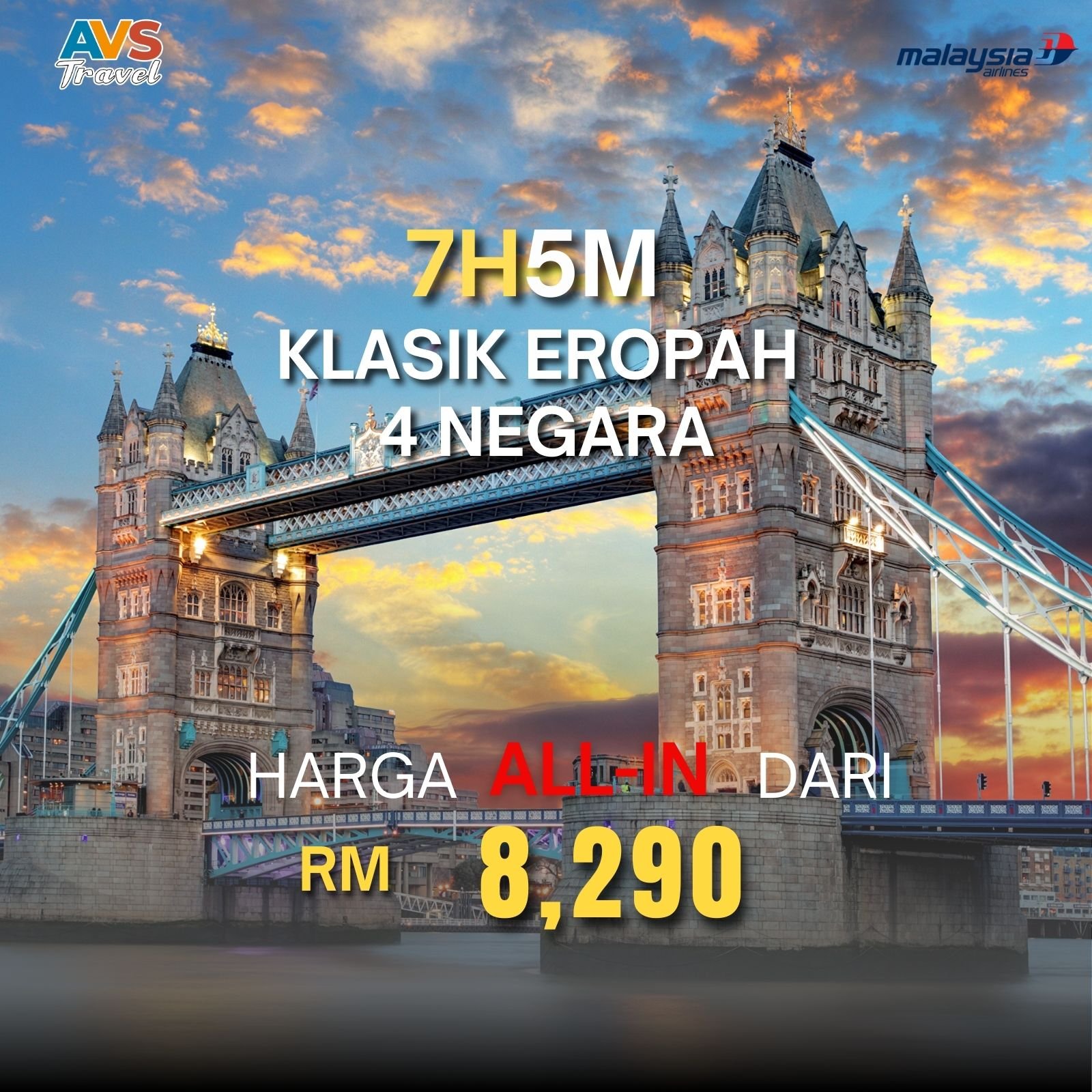 7D5N European Classic: 4 Countries