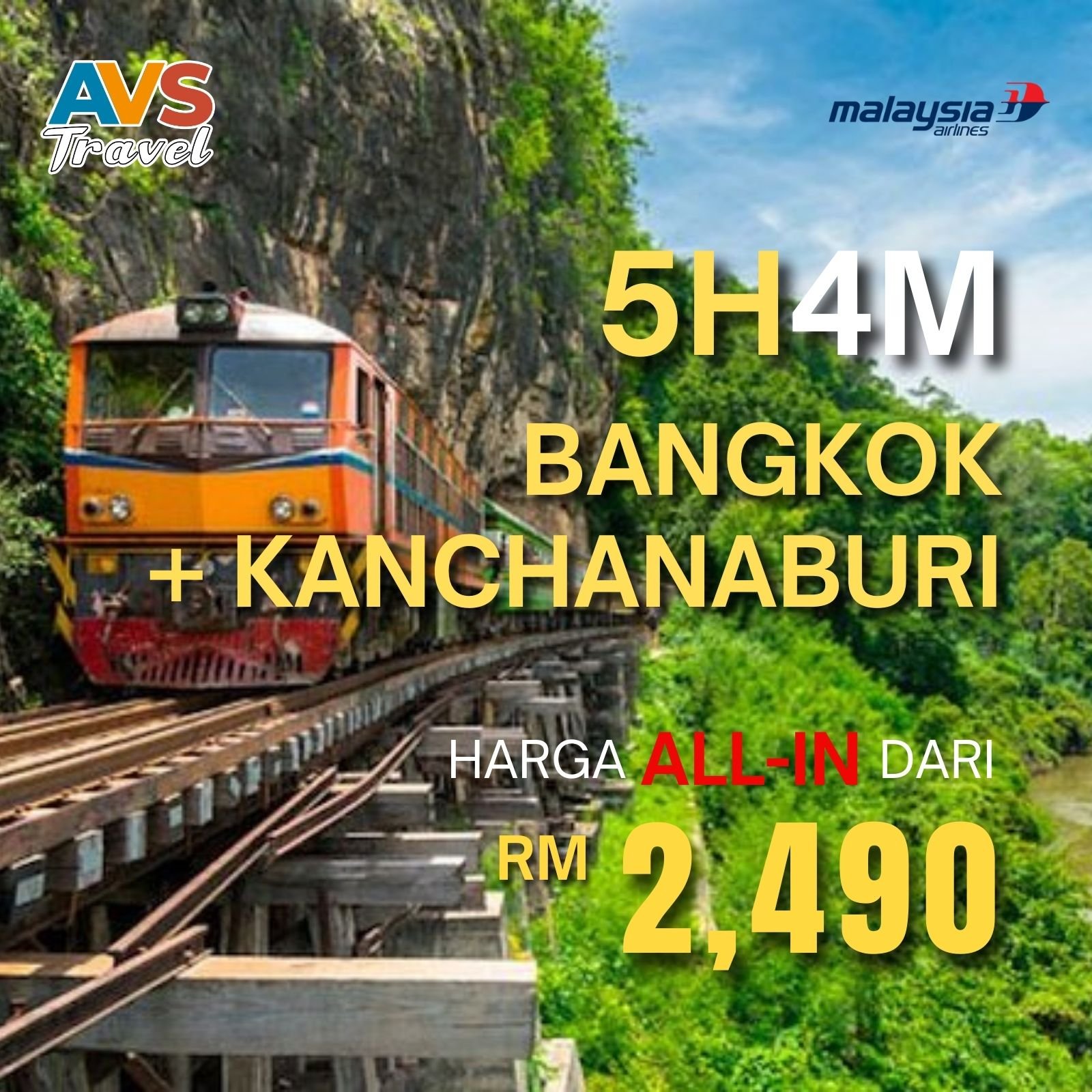 5D4N Bangkok + Kanchanaburi
