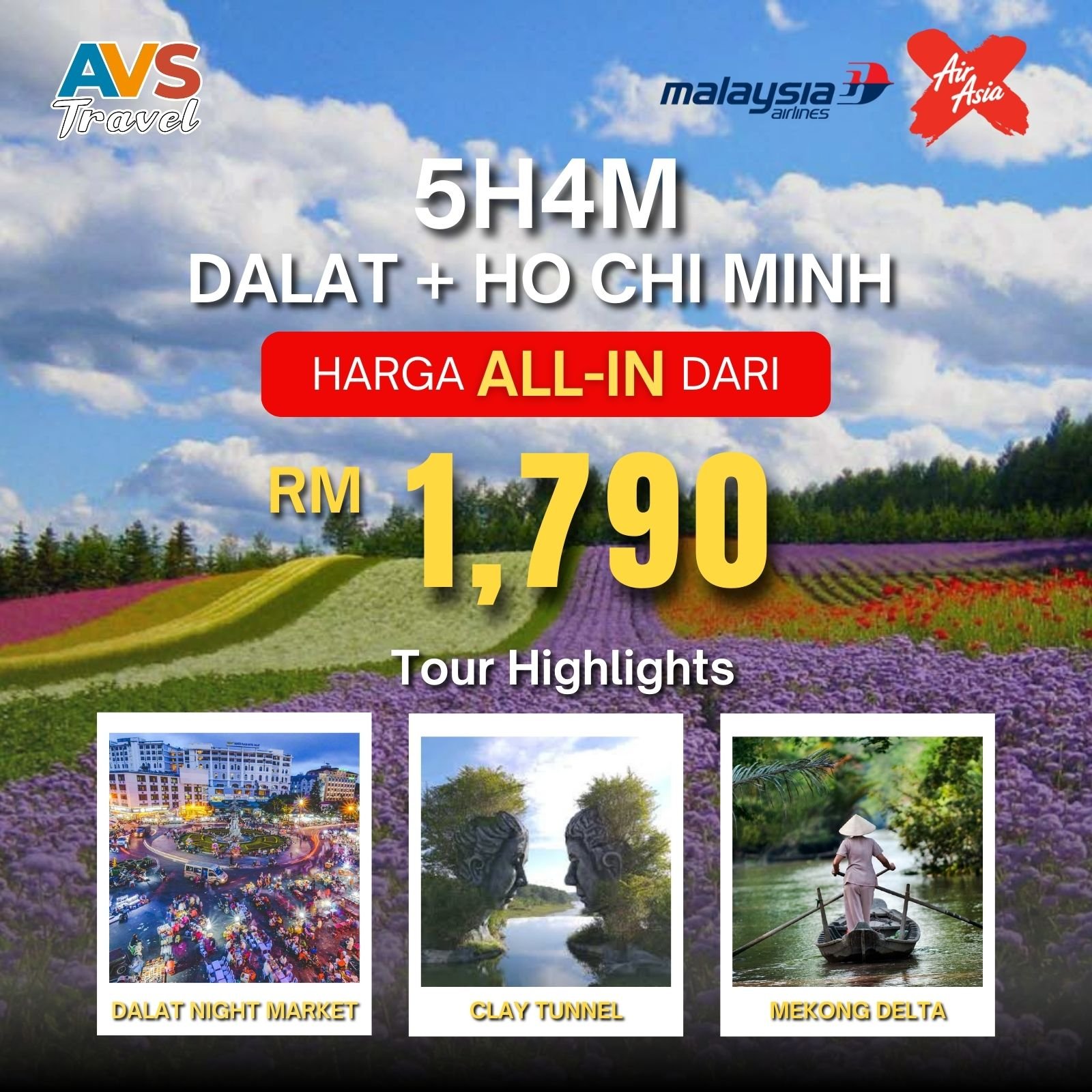5D4N Dalat + Ho Chi Minh
