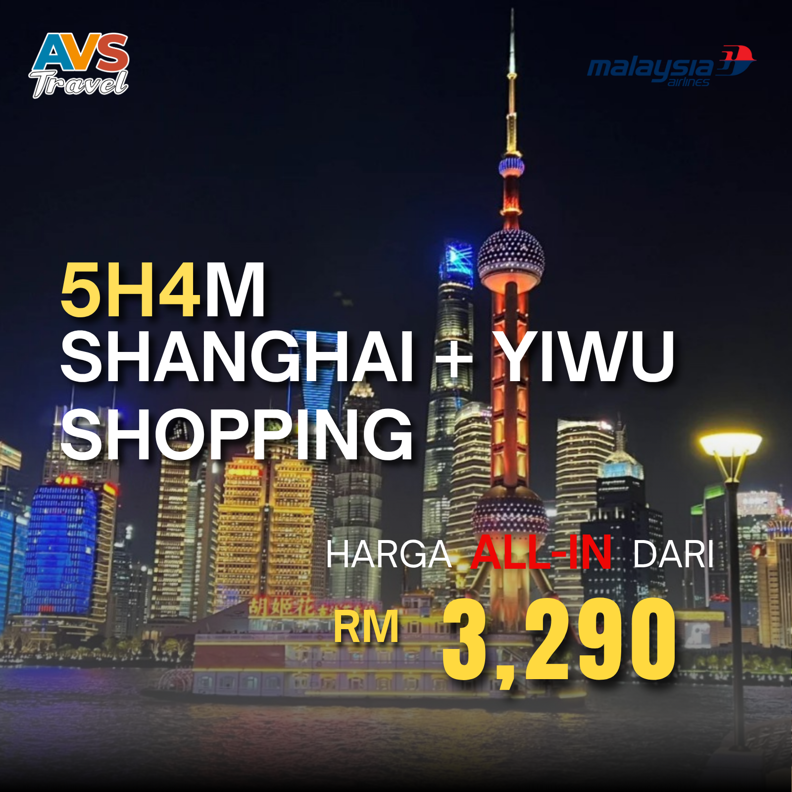 5D4N Shanghai + Yiwu Shopping