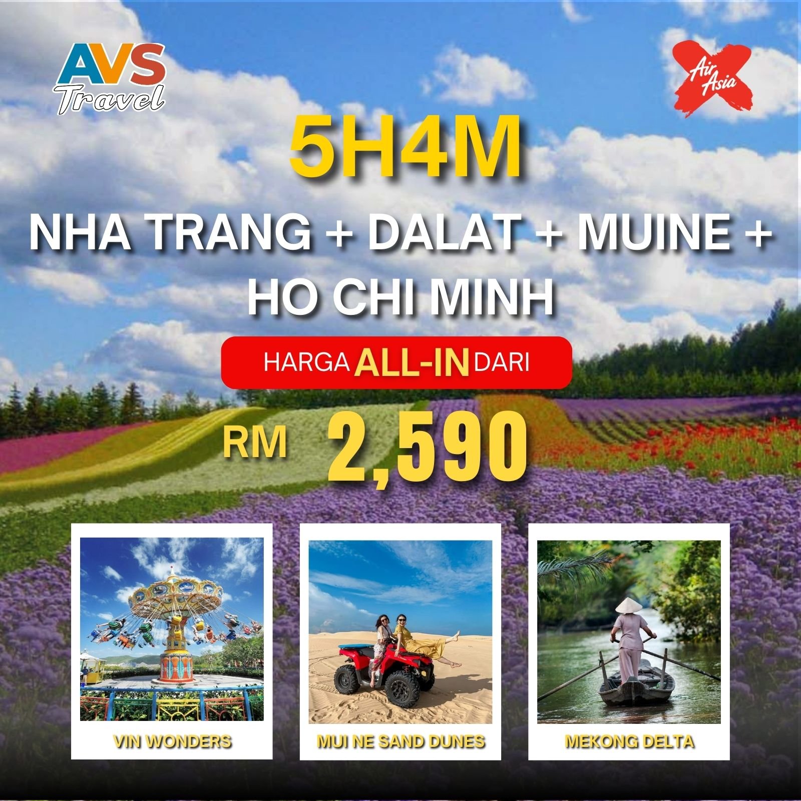5H4M Nha Trang + Dalat + Muine + Ho Chi Minh