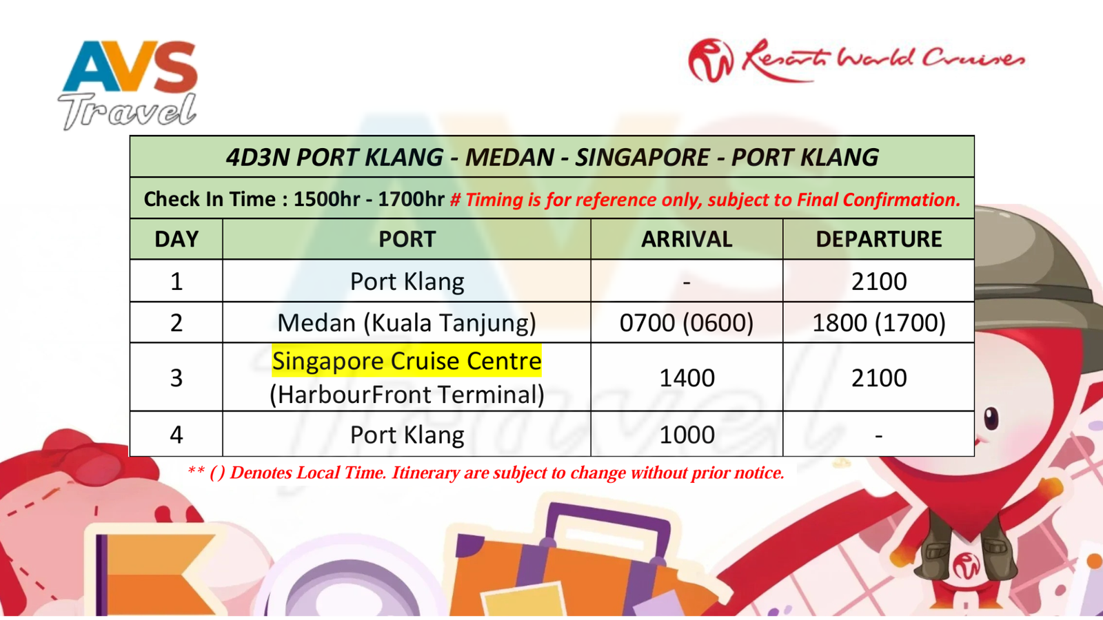 Itinerary